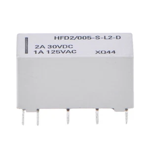Relè di bloccaggio bistabile bobina 5V DPDT 30VDC 2A 1A 125VAC HFD2/005-S-L2-D O'AP - Foto 1 di 10