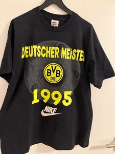 NIKE Borussia Dortmund | BVB | T-Shirt | Deutscher Meister 1995 | L gefühlt XL - Bild 1 von 11