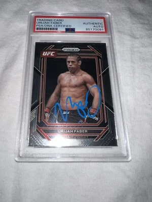 Подписанная коллекционная карточка Урии Фабера 2023 Panini Prizm UFC PSA/DNA - Изображение 1 из 2