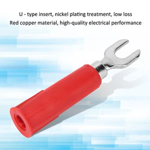 10Pcs/Set Banana Plug Adapter Insulated Fork Spade Wire Connectors U Type - Picture 1 of 21