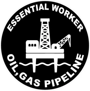 Essential Worker Oil, Gas Pipeline Decal - Picture 1 of 1