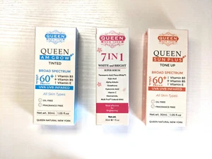 New Queen AM Grow Tinted 7in1 White and Bright Sun Plus Tone Up Set - Picture 1 of 11