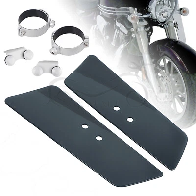 Smoke Fork Wind Deflectors w/ Hardware Mounting For Honda Shadow Aero 750 VT750 - Image 1 of 4