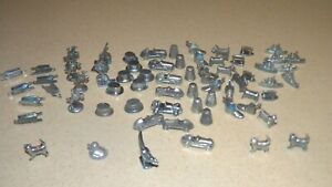 Monopoly Game Classic Replacement Metal TOKENS - Lot of 65+