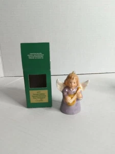 1977 Goebel Purple Angel With Lute Bell Christmas Tree Ornament With Box - GIFT! - Picture 1 of 5