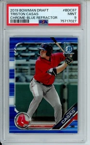 2019 Bowman Draft Triston Casas Blue Refractor #'d 83/150 PSA 9 - Imagen 1 de 2