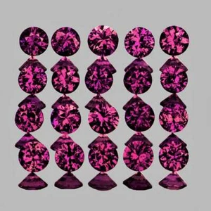 Red Ruby 1.90 mm 25 piece Round Diamond Cut, Flawless-VVS,Natural Loose Gemstone - Picture 1 of 1