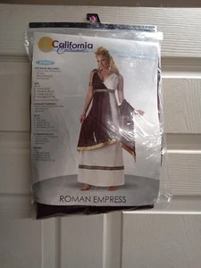 Roman Empress Women Adult Fancy Dress With Attached Drape Size MED 8-10 - Picture 1 of 6
