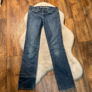 Jeans denim American Eagle Straight 77 taglia 2 lunghi - Foto 1 di 12