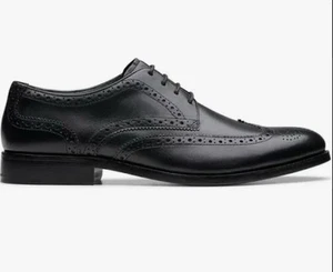 CLARKS JAMES WING HERREN SCHWARZ LEDER FORMELL BROGUES SCHUHE US-Größe 11 - Bild 1 von 4