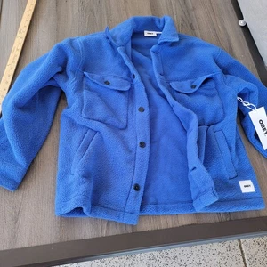 New With Tag Obey Idris Shirt Jacket Mens Size Small Blue - Picture 1 of 13