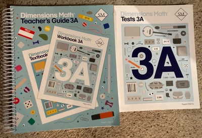 Dimensions Math 3A Teacher's Guide & Tests Singapore Math - No Writing Inside - Image 1 of 2