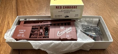 Red Caboose HO Kit #RC-8505-6 40’ AAR Box Car C B & Q Burlington 9308 NY - Image 1 of 4