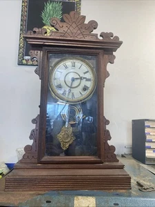 Vintage Waterbury kitchen parlor clock just serviced running and striking perfec - Picture 1 of 2
