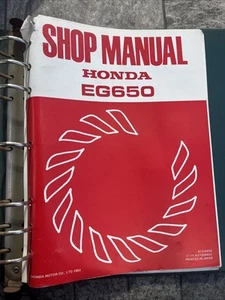 HONDA EG650 GENERATOR OEM SERVICE MANUAL #61ZA850 SHOP MANUAL OEM HONDA - Picture 1 of 2