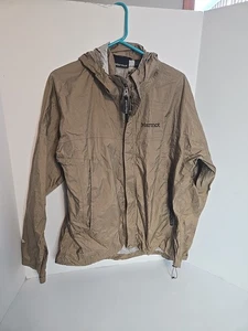 Marmot Men's Precip Hooded Rain Jacket Golden Gold Sz Medium - Picture 1 of 11