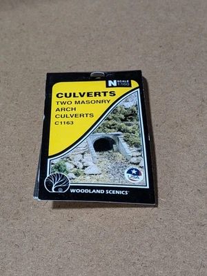 Woodland Scenics - Escala N - #C1163 - (2) Culverts de arco de alvenaria - NOS - Imagem 1 de 4