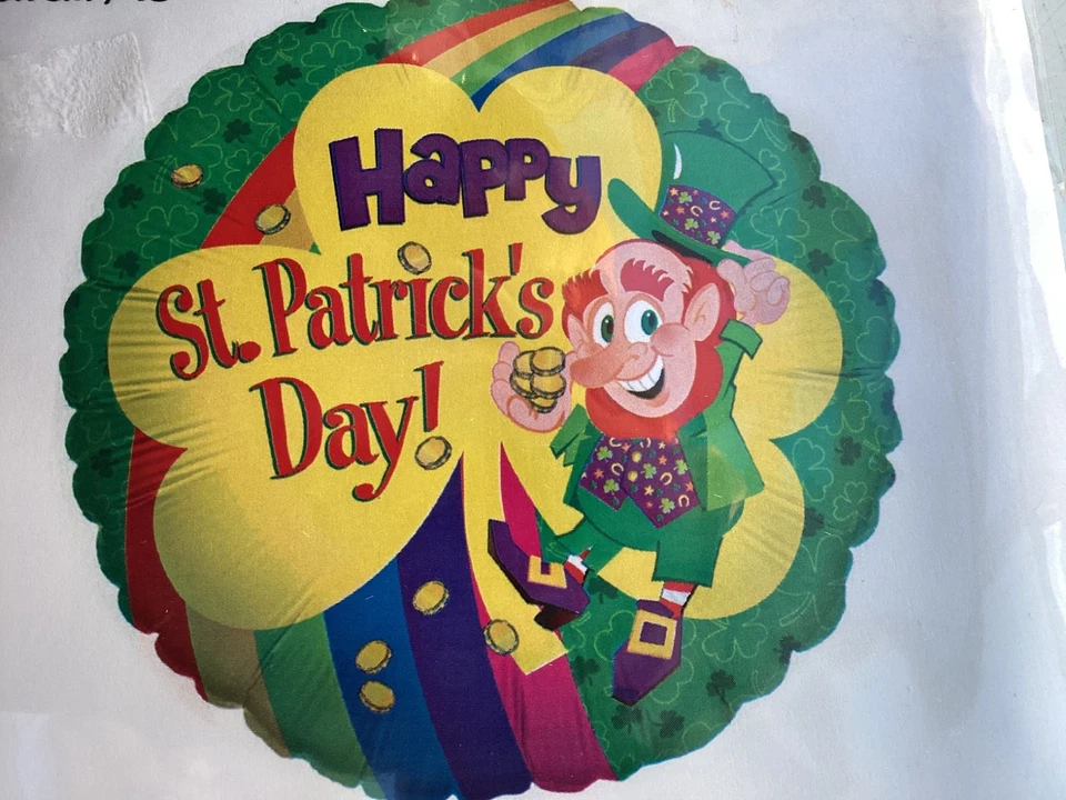 Воздушный шар из фольги Happy St Patricks Day Leprchaun 18 дюймов 16350 B25 - Изображение 1 из 1