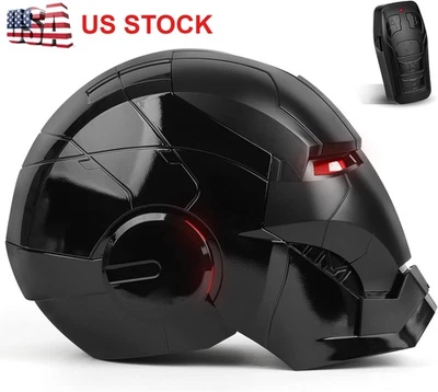 Full Black Iron Man 1:1 MK5 Jarvis Deformable Voice Control Wearable Helmet Mask - Image 1 of 4