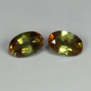 0.97 Cts_Matching Pair_6x4 Oval_100% Natural Unheated Bi-Color Andalusite_Brazil - Imagen 1 de 3
