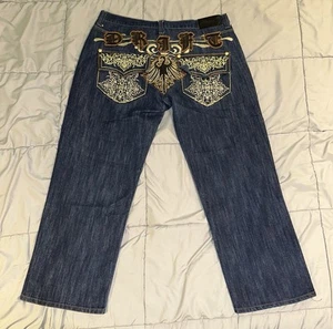 Vintage Delf Trading Imperious Jeans Herren Gr. 40x30 Denim Y2k Baggy Wide Leg Grunge! - Bild 1 von 19