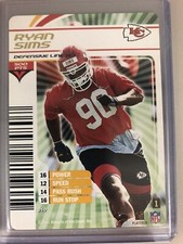 2002 NFL Showdown First And Goal #10 Ryan Sims Chiefs Rookie Football Card