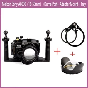 Underwater Camera Housing Case for Sony A6000 + Dome Port+ Adapter Mount+ Tray - Picture 1 of 6