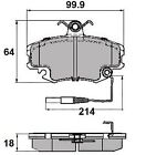 NAP Front Brake Pad Set for Renault Clio Turbo 1.9 January 2000 to April 2001