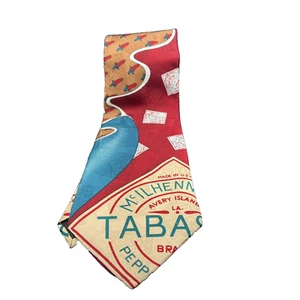 TABASCO Pepper Sauce 100% Silk Neck Tie ~ Red & Green ~ 57" - Picture 1 of 5