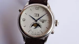 ELYSEE big date moonphase Automatic watch large oversized stainless steel - Picture 1 of 12