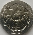 St. Helena 🇸🇭 & Ascension Coin 20p Pence 2003 Ebony Flower BUNC From Set