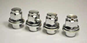 Set 4 X M12 X 1.25 ,21mm Hexagonal Plano Asiento para Nissan Aleación Rueda Nuts - Imagen 1 de 2