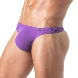 TOF PARIS Champion Thongs Bi-Stretch Unlined Purple Cotton Thong 78 - Bild 1 von 5