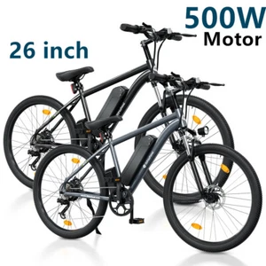 iSinwheel Electric Bicycles 26" Commuter Mountain Bike 500W 60Miles Range 5Speed - Picture 1 of 34