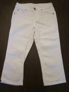 JUSTICE GIRLS WHITE DENIM CAPRI JEANS SZ 12 SLIM EUC - Picture 1 of 4