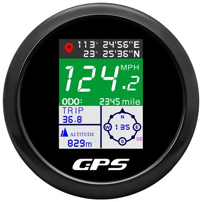 85MM LED Digital GPS Speedometer Odometer Gauge Waterproof for Boat Car Truck  - Image 1 of 4