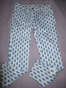 euc crewcuts blue white stylized tulip skinny stretch denim jeans girls 10 - Picture 1 of 2