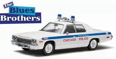 1/43 HOLLYWOOD BLUES BROTHERS DODGE MONACO CHICAGO POLICE GREENLIGHT DIECAST CAR - Image 1 of 4