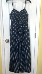 band of gypsies shorts romper size M blue white straps jumper worn once vacation - Picture 1 of 14