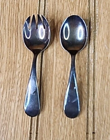 REED & BARTON FRANCIS I 2 ICE CREAM FORK /SPOON STERLING SILVER 5 1/4" FLATWARE Cover
