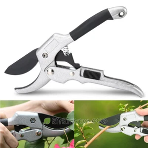 8" Heavy Duty Garden Ratchet Hand Pruners Pro Pruning Shears Clippers Trimmers - Picture 1 of 12