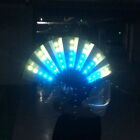 Stage Performance LED Paper Fan LED Glowing Fan Light Up Luminous Folding Fan