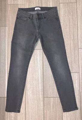 Pantalones de mezclilla ajustados halógenos grises de tiro medio para mujer - talla 25P Foto 1 de 2