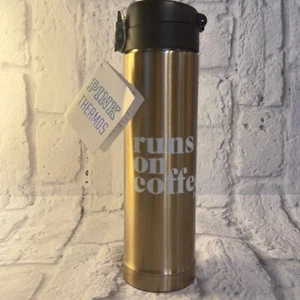 VICTORIA'S SECRET ORO ROSA FUNZIONA SU CAFFÈ THERMOS 15 OZ BOTTIGLIA ACQUA CALDO FREDDO - Foto 1 di 9