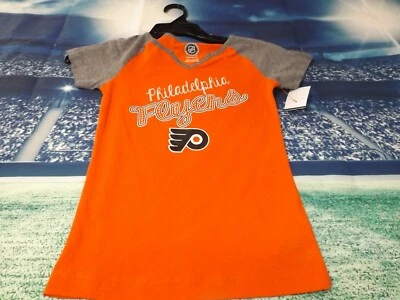 Philadelphia Flyers NHL Hockey Shirt, Girl's Medium (7/8), Brand New      [PQ10] - Image 1 of 3