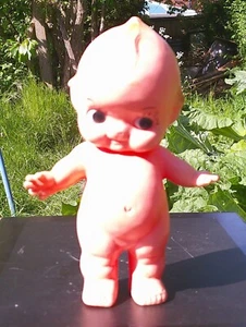 Vintage Plastic Vinyl Kewpie Doll Baby Big Eyes Cute - Picture 1 of 10