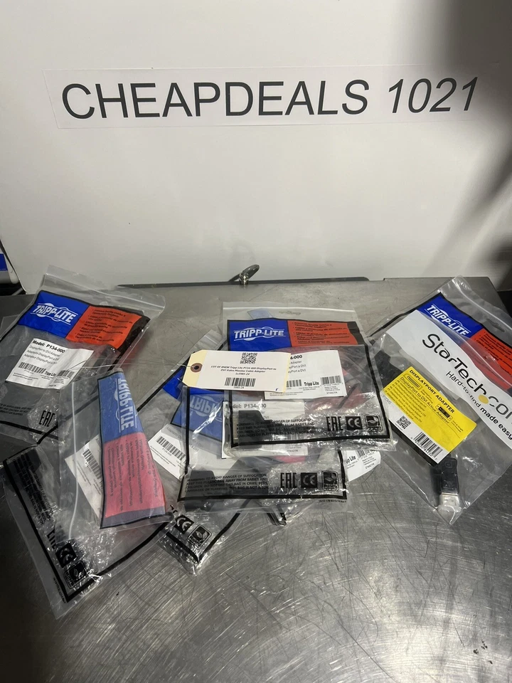 Tripp-Lite P134-000 DisplayPort Male to DVI Female Adapter Converter Lc3985-24 - Image 1 of 2