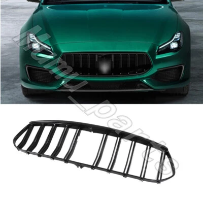 ✨For Maserati Quattroporte 17-23 Gloss Black Front Bumper Radiator Grille Refit - Изображение 1 из 4