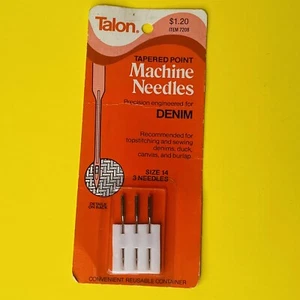 Talon Tapered Point Machine Needles DENIM Size 14 3 1977 Vtg NOS - Picture 1 of 7