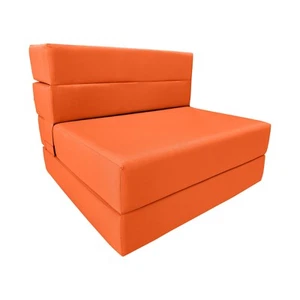 Liege Klappschaumstoffmatratze, tragbare Schlafsofa Schlafsofa 6x32x80 orange - Bild 1 von 9